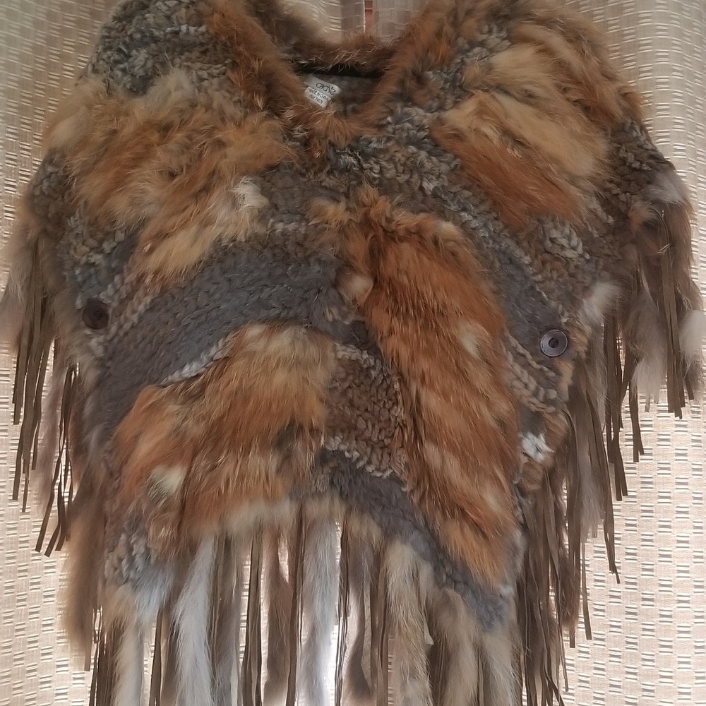Rabbit fur Poncho